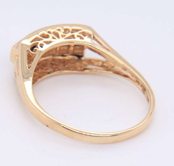 Gorgeous Yellow Gold Sapphire and Diamond Channel Set Ring