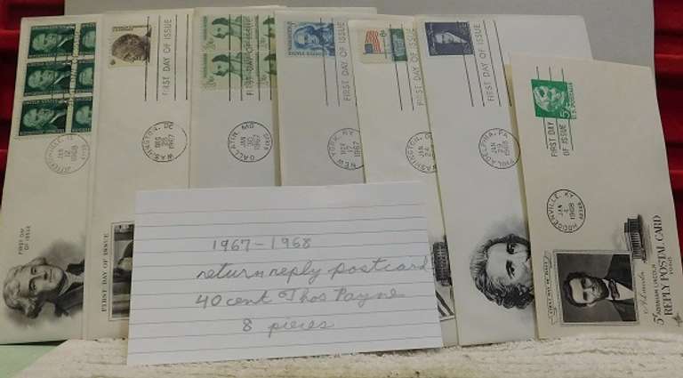 Stamps: 8 pcs 1967-68 First day covers