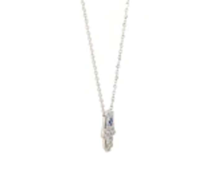 Stunning White Gold Diamond and Sapphire Hamsa Pendant on Chain