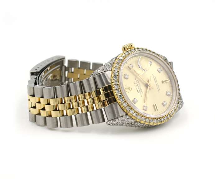 Custom Diamond Rolex Datejust 36mm Two-Tone Watch