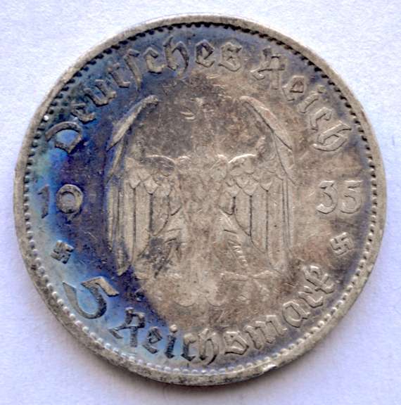 2 Each 2 & 5 German Reichsmark's