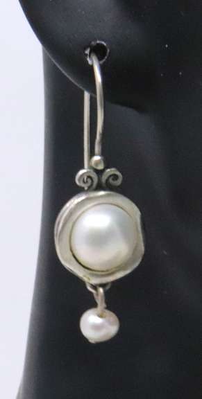 Sterling Silver Pearl Earrings