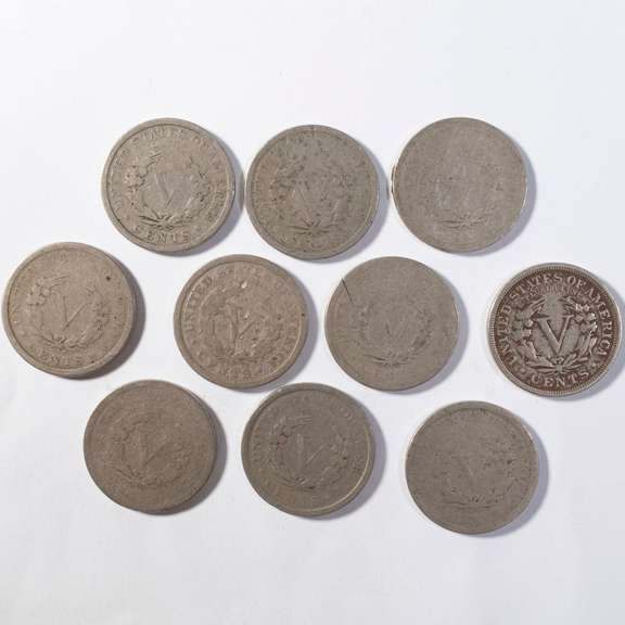 1889-1897 Full Rim V Nickels