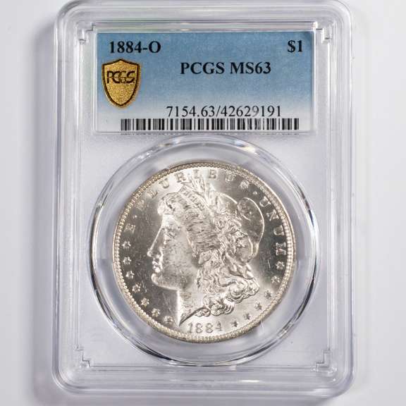 1884 0 Morgan Dollar PCGS MS63.