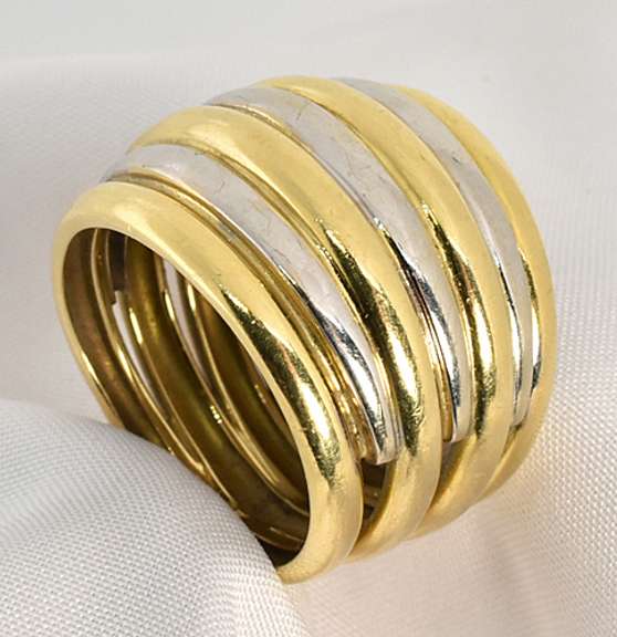 Wide 14k Bi-Color Ring