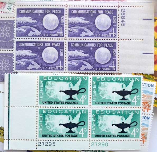 100 3 And 4 Cent Mint US Plate Blocks $25.71 Face Value