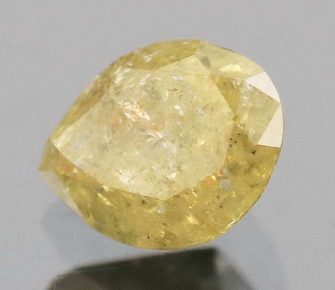 Rare 1.10ct pear cut golden Diamond
