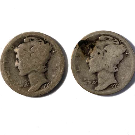 1921 1921 D Semi Key Mercury Dimes