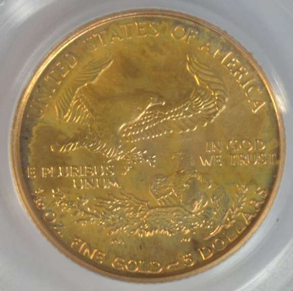Better Pristine Gem BU 1998 $5 Gold Eagle coin. PCGS MS69