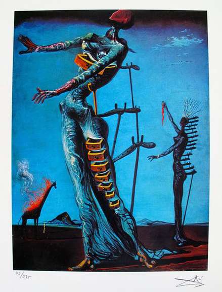 Salvador Dali, Burning Giraffe