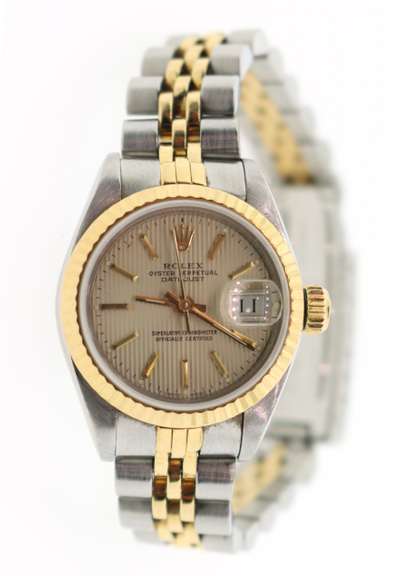 Ladies Twotone Datejust Rolex watch