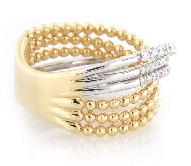 Gabriel & Co Diamond Bujukan Crisscross Ring