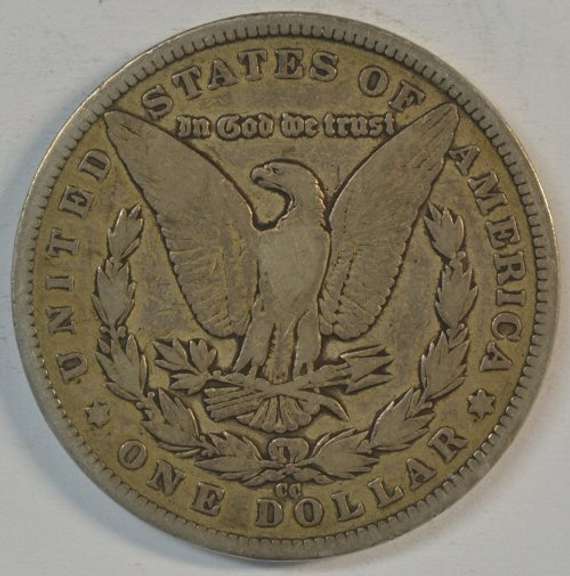 Scarce 1890-CC Morgan Silver Dollar in nice circ