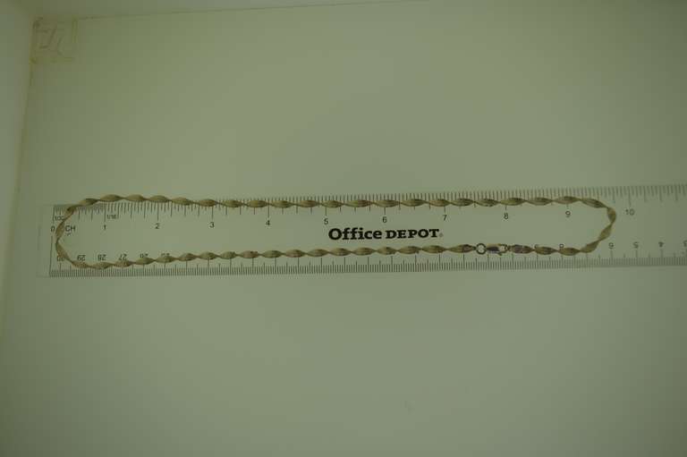 Italian Sterling Silver Twisted Omega Chain Necklace