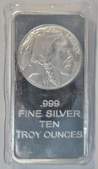 Gorgeous Buffalo Nickel design 10 Troy Oz .999 silver