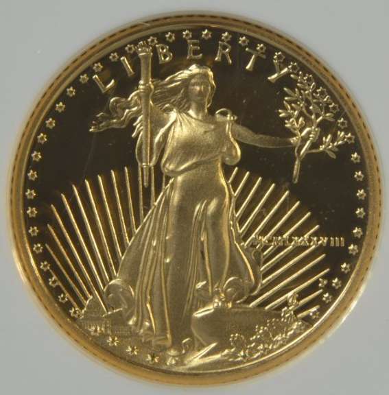 Scarcer 1988-P Proof $5 Gold Eagle. NGC PF69 ULTRA CAMEO