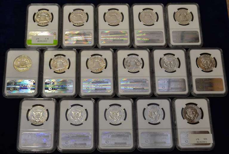 Run Of Half Dollars 1959-1971, PR67-PR69 NGC