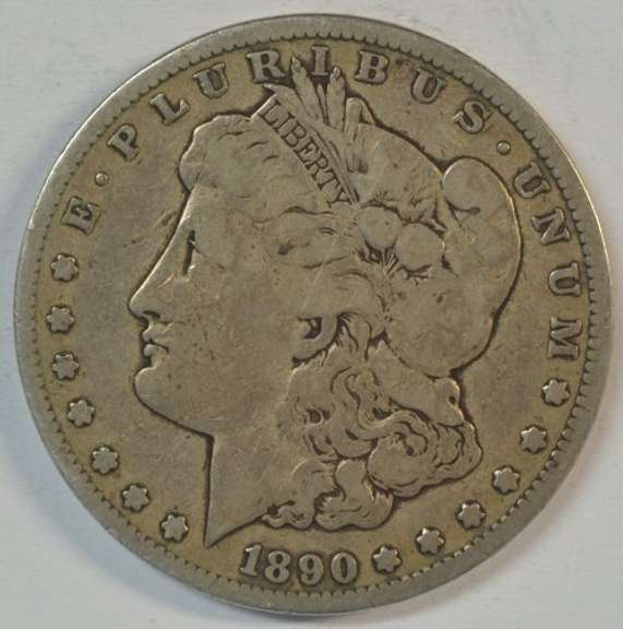 Scarce 1890-CC Morgan Silver Dollar in nice circ