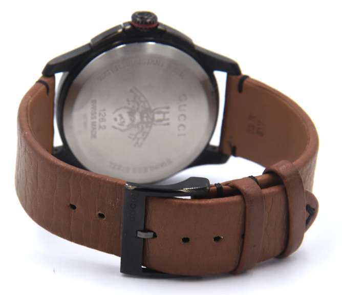 Gucci G Timeless Leather Chronograph 44mm Quartz Watch