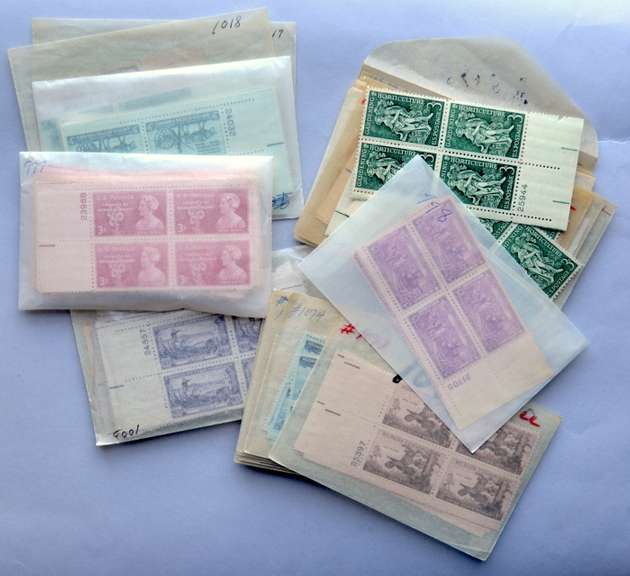 200 3 Cent Mint US Plate Blocks $24 Face Value