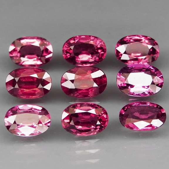 Amazing 7.45ct violet pink Rodolite Garnet set