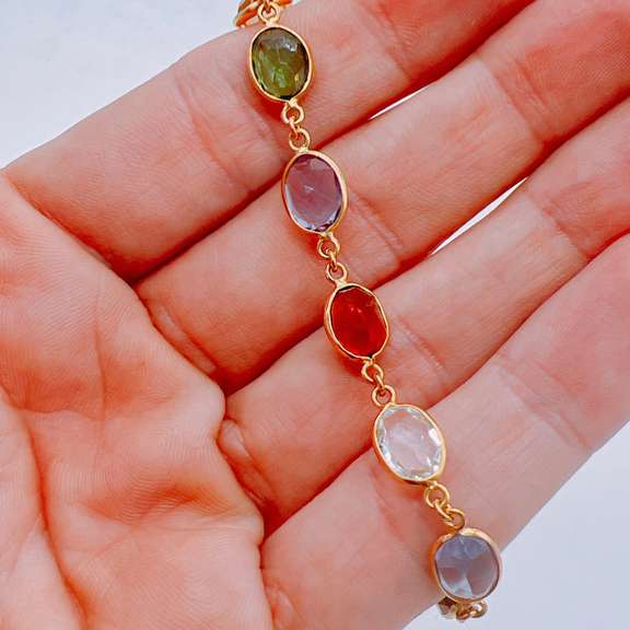 18kt Yellow Gold & Gemstone Bracelet