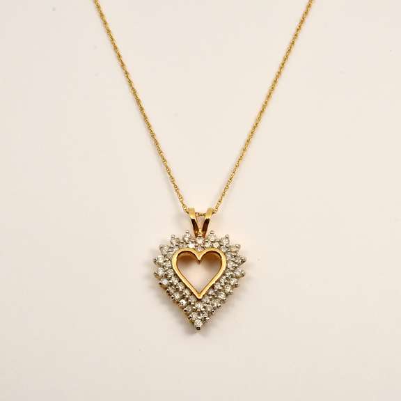 Glittering 1/2 ct. Diamond Heart
