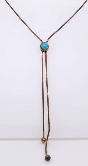 Vintage Sterling Silver Turquoise Necklace