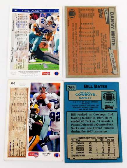 4 Dallas Cowboys Greats Football Cards