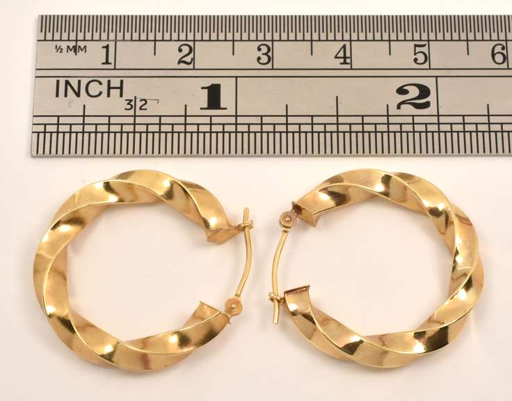 Quarter Sized Hoop Earrings