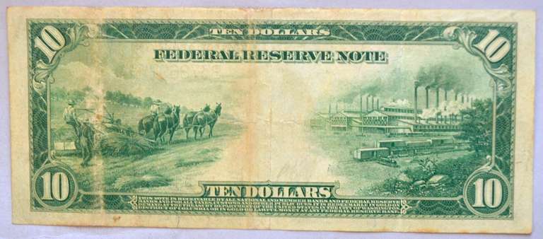 $10 Series 1914  Fed Reserve Note