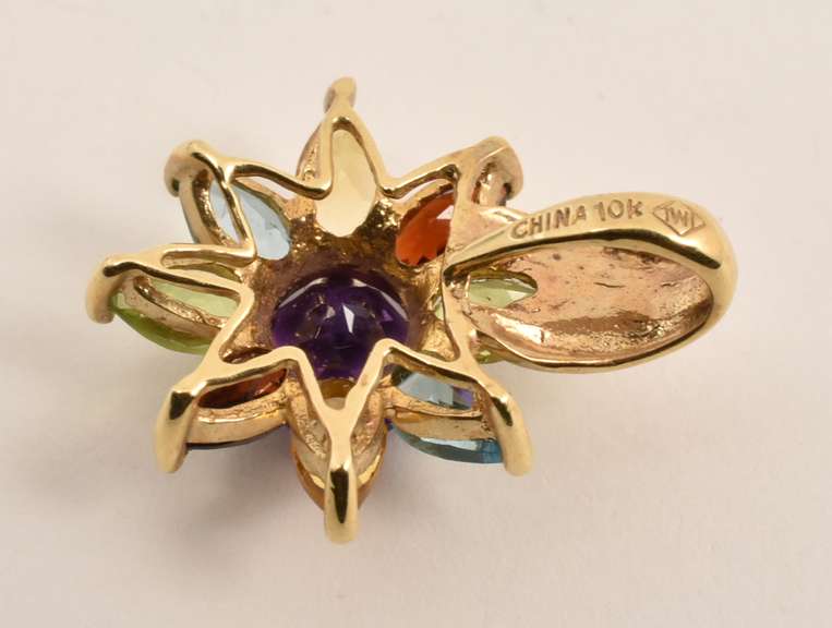 Colorful Stone Flower Pendant