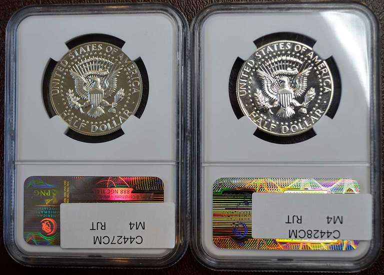 1969 And 1970 Proof Kennedy Half Dollars NGC PF69*