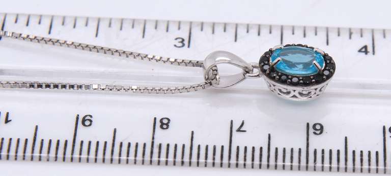 Sterling Silver Gemstone Pendant on Chain