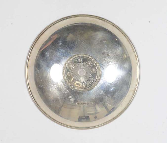 1922 Japan 50 Sen Ashtray - 30.8 Grams Silver