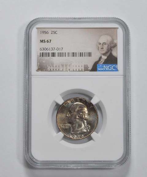 MS67 1956 Washington Quarter - Graded NGC