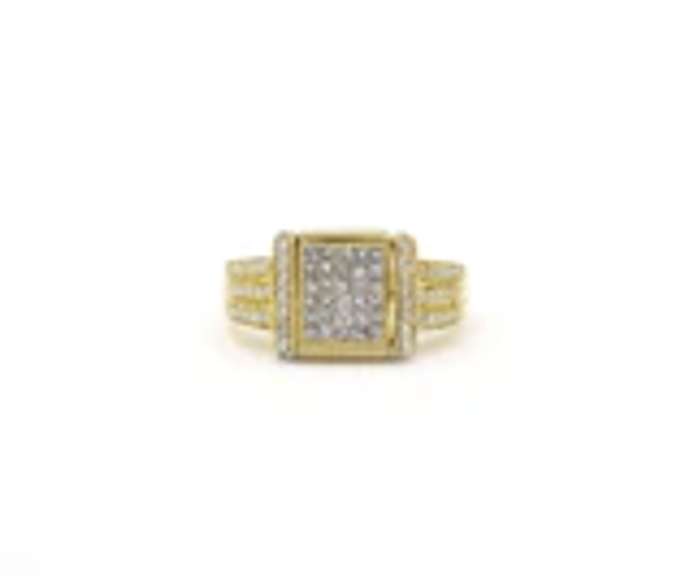 Majestic Yellow Gold Ruby and Diamond Invisibly Set Reversible Ring