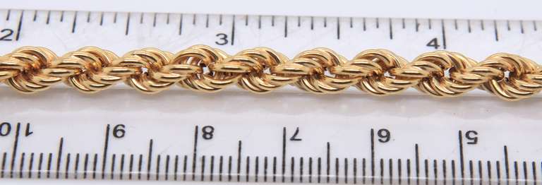 Elegant Yellow Gold Rope Chain Necklace