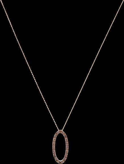 Fancy 18kt Yellow Gold necklace with Elongated Oval Diamond Pendant