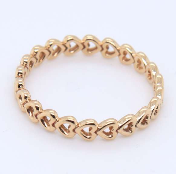 Beautiful Yellow Gold Pandora Linked Love Ring