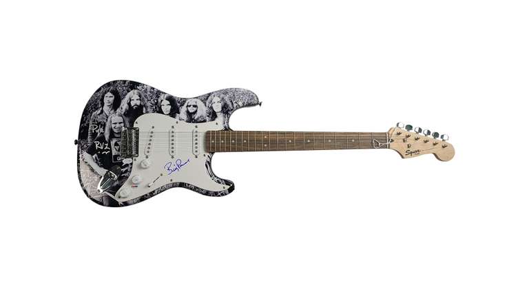 Lynyrd Skynyrd Billy Powell Artimus Pyle Signed Graphics Vintage Photo Guitar ACOA