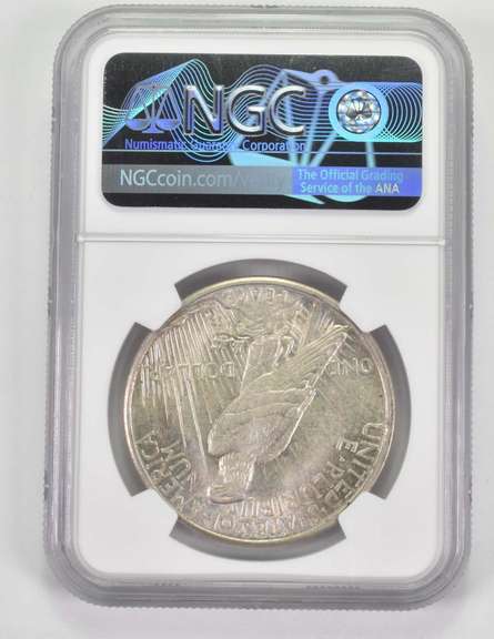 AU58 1921 Peace Silver Dollar - High Relief - Graded NGC