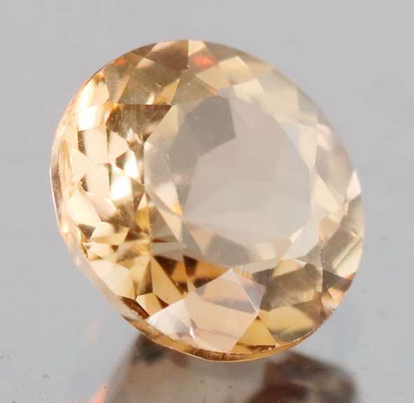 Brilliant champagne 3.23ct Imperial Topaz solitaire