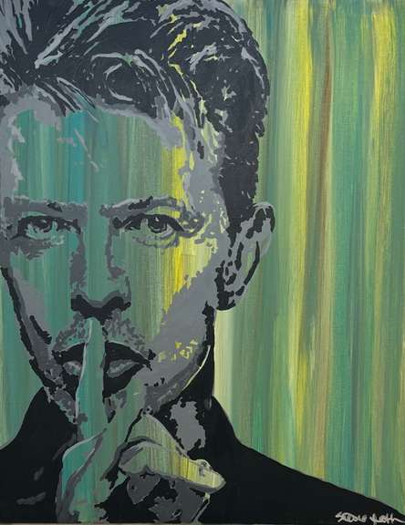 Original Artwork by Sierra Fath: David Bowie: One of A Kind Handmade Art