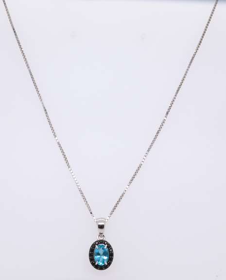 Sterling Silver Gemstone Pendant on Chain