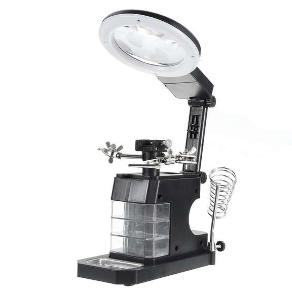 Soldering Iron Stand Holder Table Magnifier