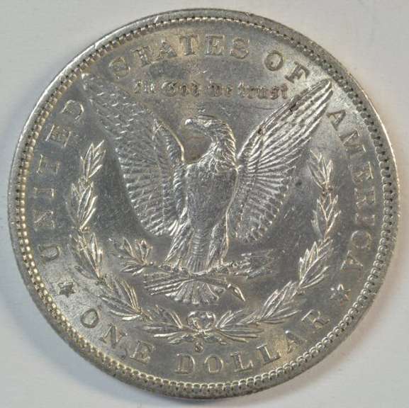 Blazing BU 1887-S Morgan Silver Dollar. Better date in MS60