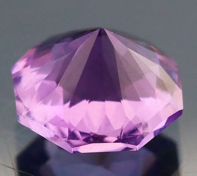 Pristine 4.56ct Portuguese cushion cut Bolivian Amethyst