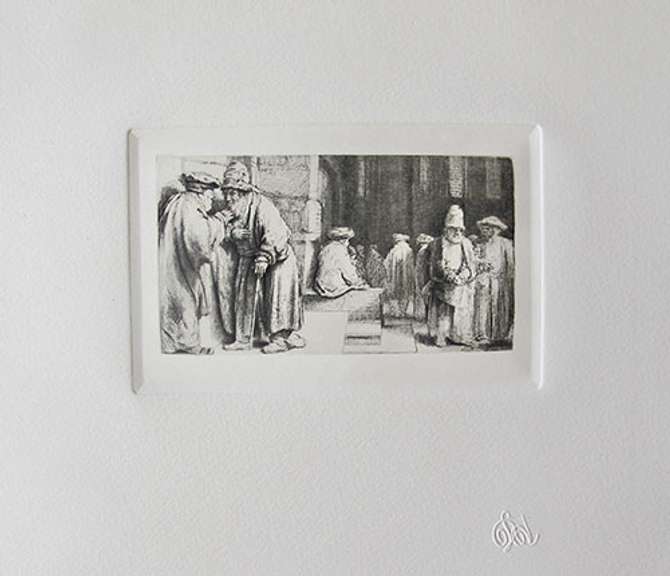 Rembrandt, Jews in the Synagogue