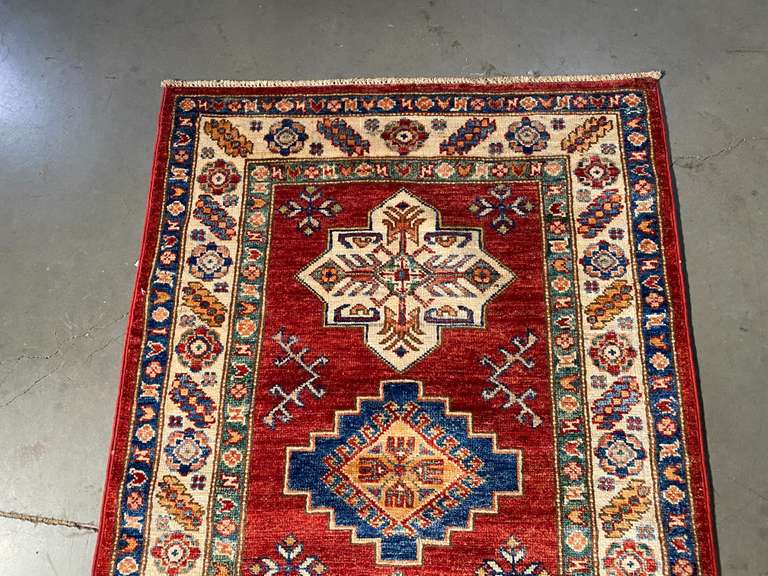 HAND KNOTTED SUPER KAZAK 14' RUNNER